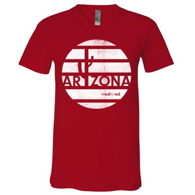 Vintage Red for Ed Arizona Cactus V-Neck T-Shirt