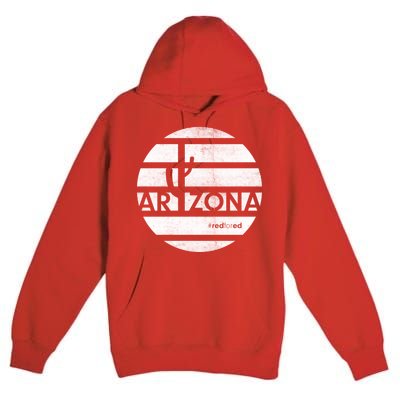 Vintage Red for Ed Arizona Cactus Premium Pullover Hoodie