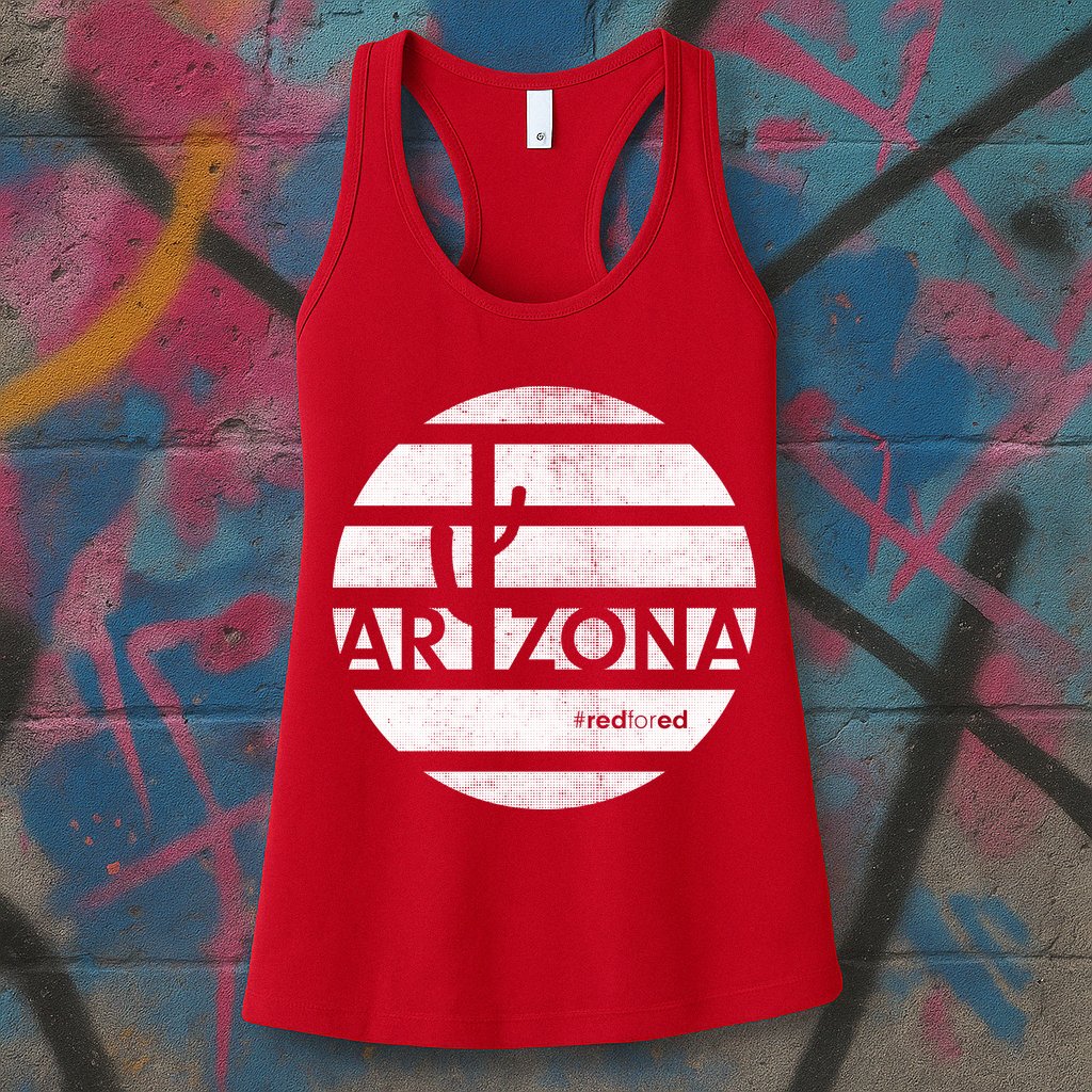 Vintage Red for Ed Arizona Cactus Womens Tank Top