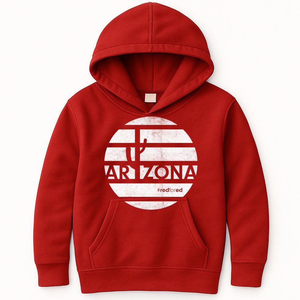 Vintage Red for Ed Arizona Cactus Kids Hoodie
