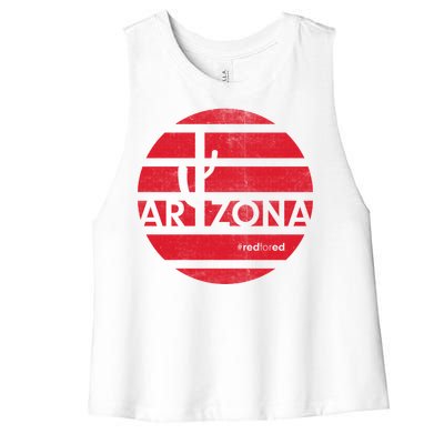 Vintage Red for Ed Arizona Cactus Women's Racerback Cropped Tank