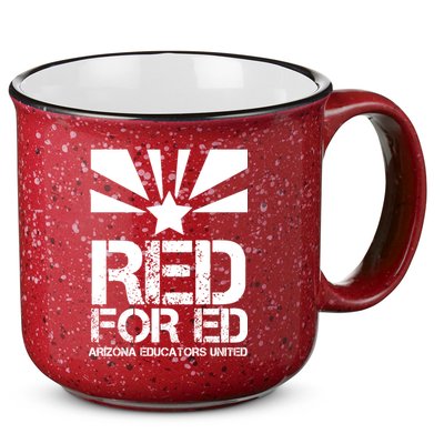 Vintage Red For Ed Arizona Teacher Flag 15oz Campfire Ceramic Mug
