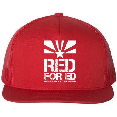 Vintage Red For Ed Arizona Teacher Flag Flatbill Hat