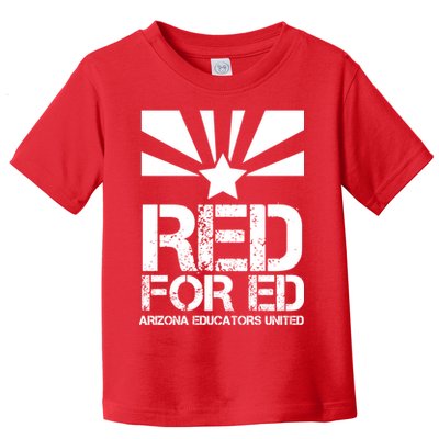 Vintage Red For Ed Arizona Teacher Flag Toddler T-Shirt