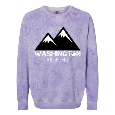 Vintage Red for Ed Washington State Mountains Colorblast Crewneck Sweatshirt