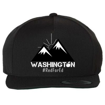 Vintage Red for Ed Washington State Mountains Wool Snapback Cap