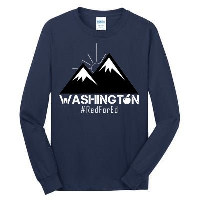 Vintage Red for Ed Washington State Mountains Tall Long Sleeve T-Shirt