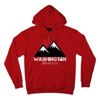 Vintage Red for Ed Washington State Mountains Hoodie