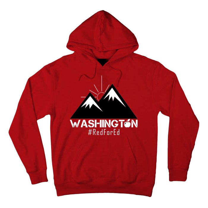 Vintage Red for Ed Washington State Mountains Hoodie