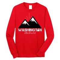 Vintage Red for Ed Washington State Mountains Long Sleeve Shirt