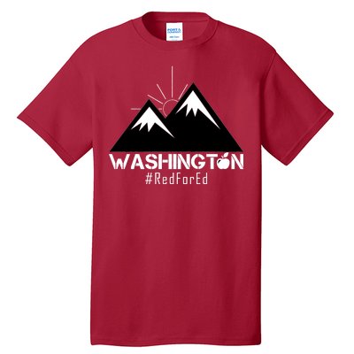 Vintage Red for Ed Washington State Mountains Tall T-Shirt