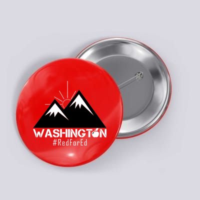 Vintage Red for Ed Washington State Mountains Button