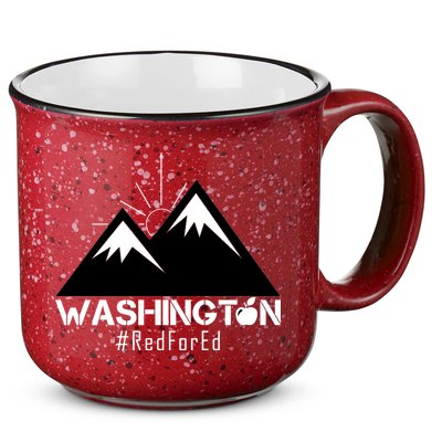 Vintage Red for Ed Washington State Mountains 15oz Campfire Ceramic Mug