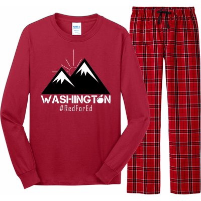 Vintage Red for Ed Washington State Mountains Long Sleeve Pajama Set