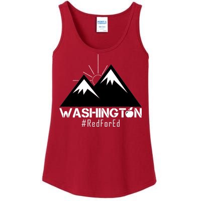 Vintage Red for Ed Washington State Mountains Ladies Essential Tank