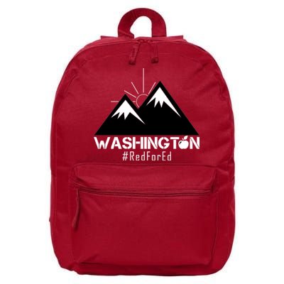 Vintage Red for Ed Washington State Mountains 16 in Basic Backpack