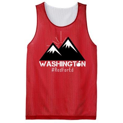 Vintage Red for Ed Washington State Mountains Mesh Reversible Basketball Jersey Tank