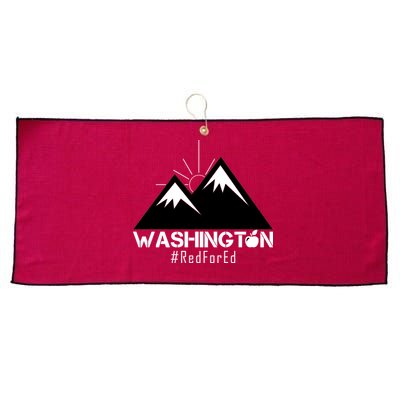 Vintage Red for Ed Washington State Mountains Large Microfiber Waffle Golf Towel