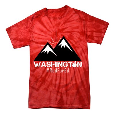 Vintage Red for Ed Washington State Mountains Tie-Dye T-Shirt