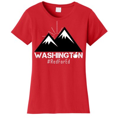 Vintage Red for Ed Washington State Mountains Women's T-Shirt