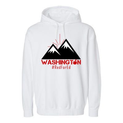 Vintage Red for Ed Washington State Mountains Garment-Dyed Fleece Hoodie