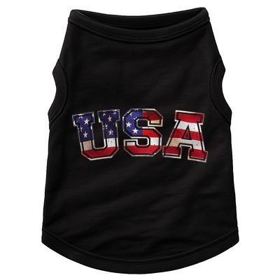 Vintage Red White And Blue USA Logo Doggie Tank