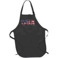 Vintage Red White And Blue USA Logo Full-Length Apron With Pockets