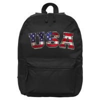 Vintage Red White And Blue USA Logo 16 in Basic Backpack