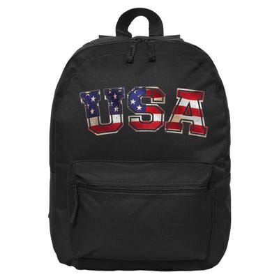 Vintage Red White And Blue USA Logo 16 in Basic Backpack