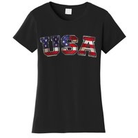 Vintage Red White And Blue USA Logo Women's T-Shirt