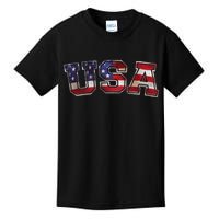 Vintage Red White And Blue USA Logo Kids T-Shirt