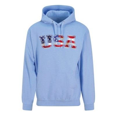 Vintage Red White And Blue USA Logo Unisex Surf Hoodie