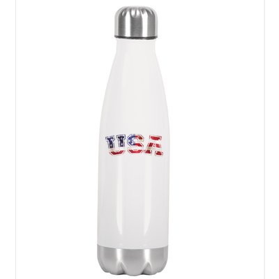 Vintage Red White And Blue USA Logo Stainless Steel Insulated Water Bottle