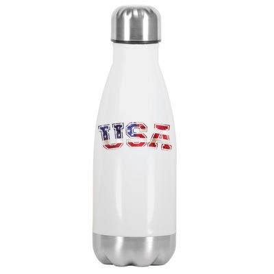 Vintage Red White And Blue USA Logo Stainless Steel Insulated Water Bottle