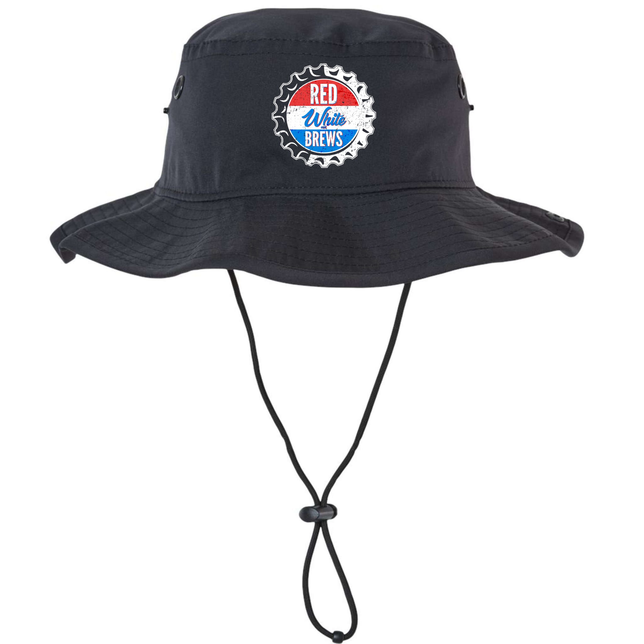 Vintage Red White and Brews Bucket Hat