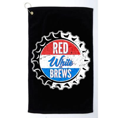 Vintage Red White and Brews Golf Towel