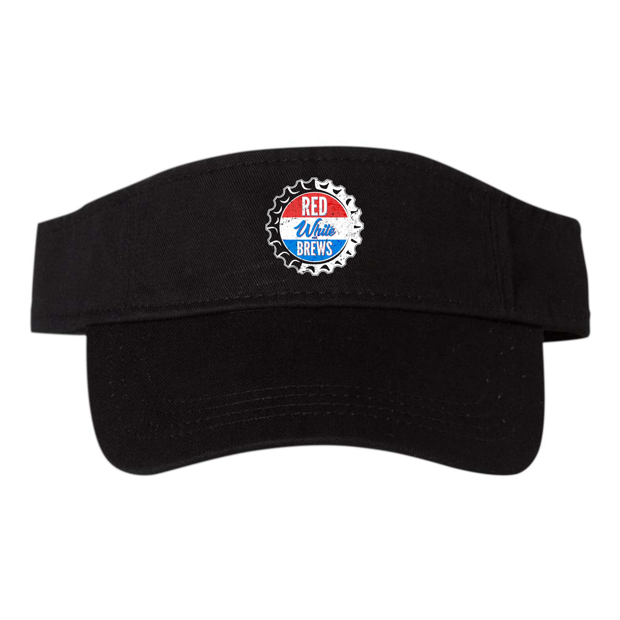 Vintage Red White and Brews Visor