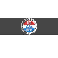 Vintage Red White and Brews Bumper Sticker