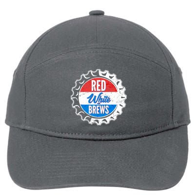 Vintage Red White and Brews 7-Panel Snapback Hat