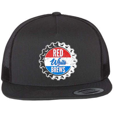 Vintage Red White and Brews Flatbill Hat