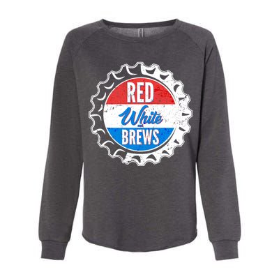 Vintage Red White and Brews Womens California Wash Sweatshirt