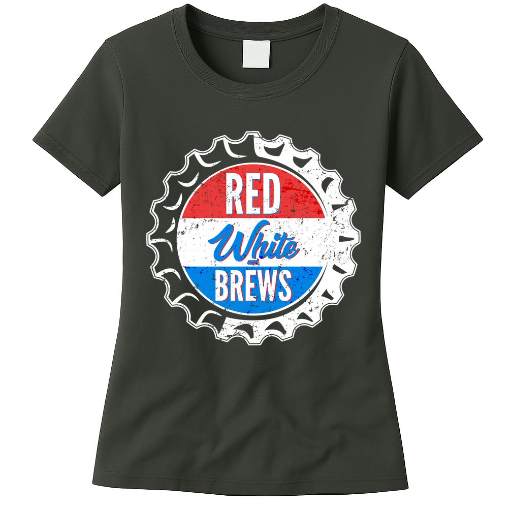 Vintage Red White and Brews Womens T-Shirt