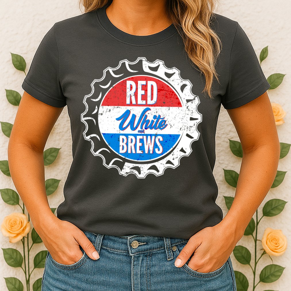 Vintage Red White and Brews Womens T-Shirt