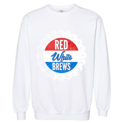 Vintage Red White and Brews Garment-Dyed Sweatshirt