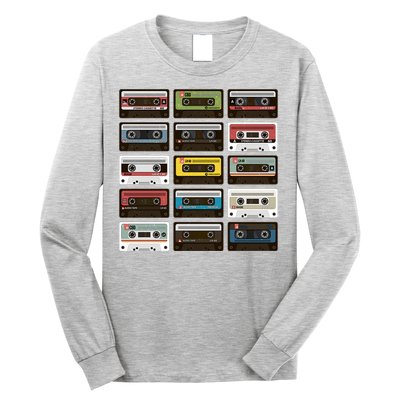 Vintage Retro 80's Cassette Tapes Long Sleeve Shirt