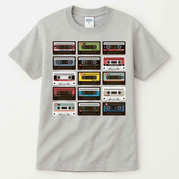 Vintage Retro 80's Cassette Tapes Tall T-Shirt