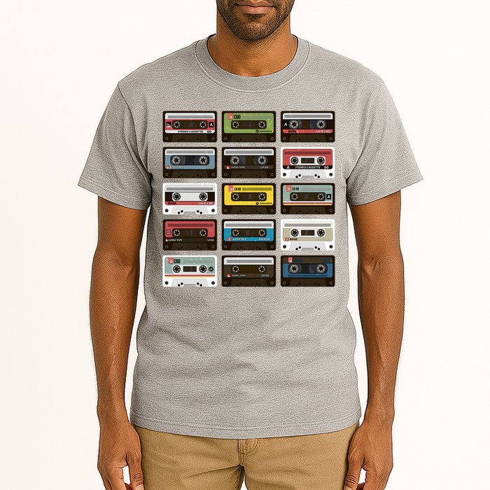 Vintage Retro 80's Cassette Tapes Tall T-Shirt