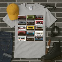 Vintage Retro 80's Cassette Tapes Tall T-Shirt