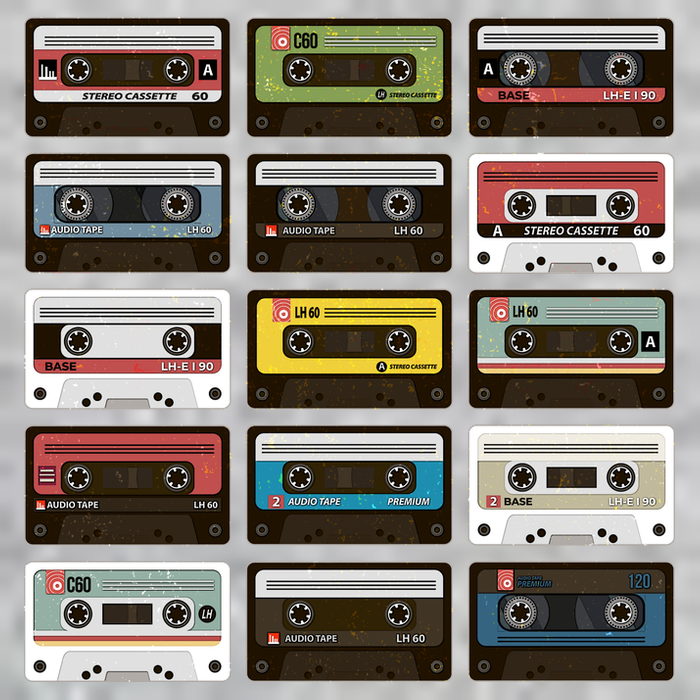 Vintage Retro 80's Cassette Tapes Tall T-Shirt