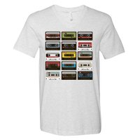 Vintage Retro 80's Cassette Tapes V-Neck T-Shirt